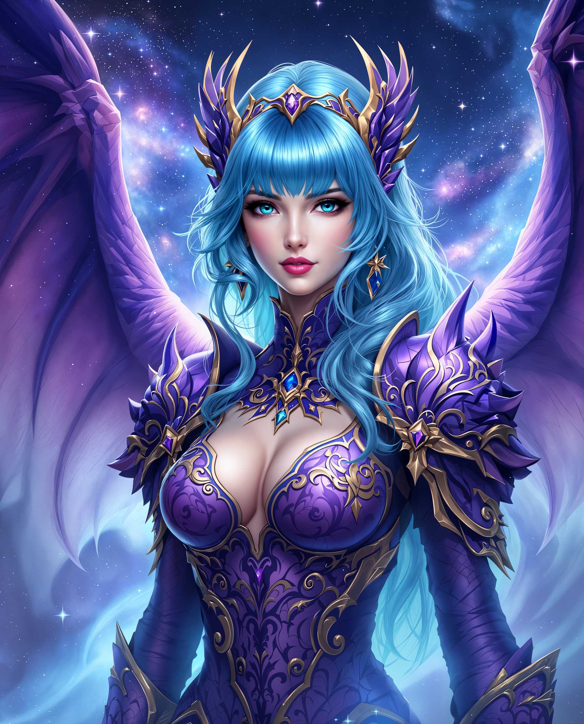 Celestial Guardian in Purple and Gold