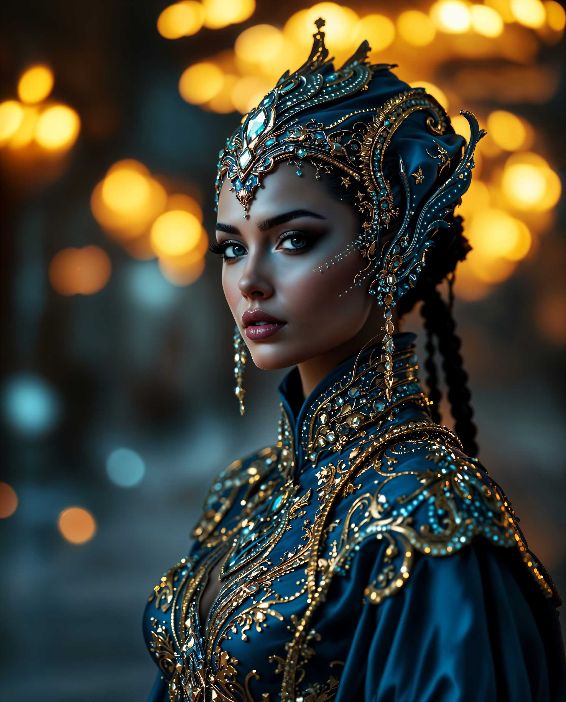 **Mystical Empress in Golden Twilight**