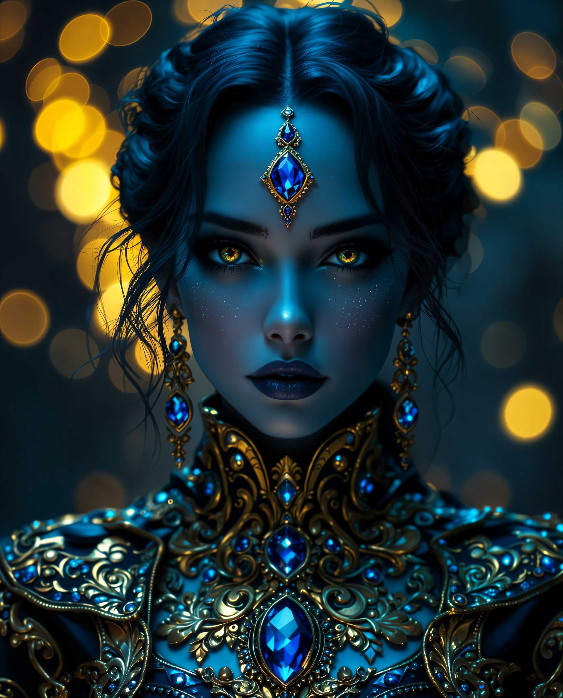 Mystical Adornment: The Blue Empress