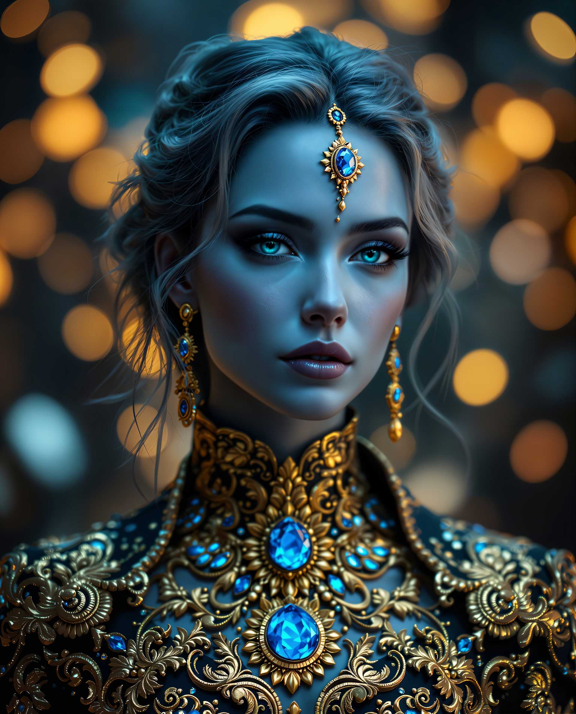 **Elegance of the Blue-Gold Sovereign**