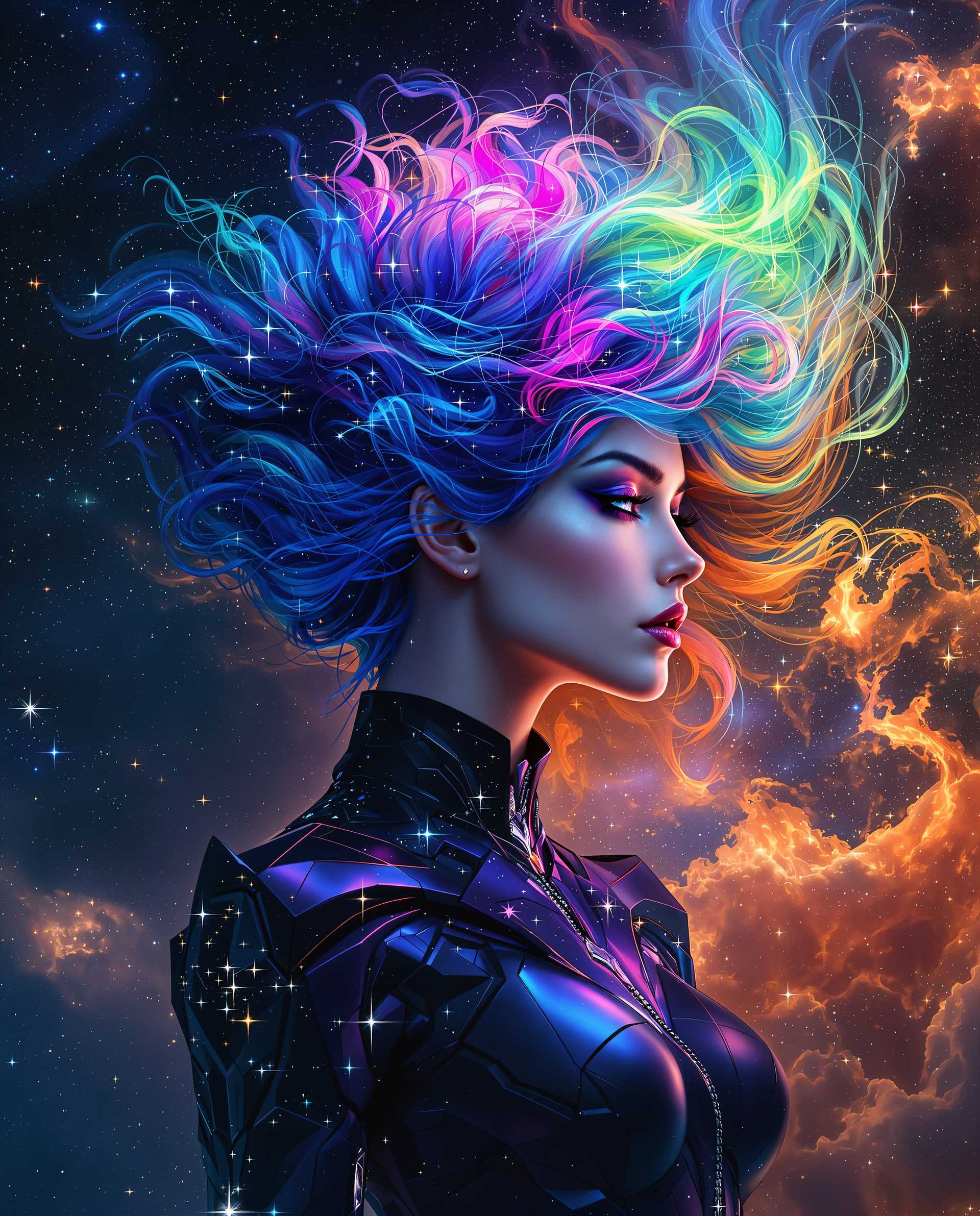 **Cosmic Guardian: The Nebulae Enchantress**