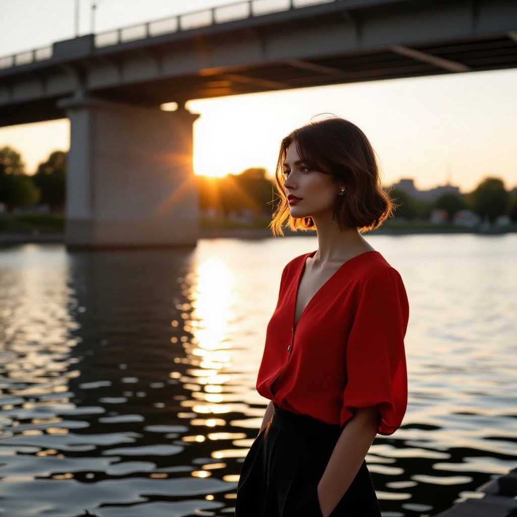 Sunset Contemplation by the River