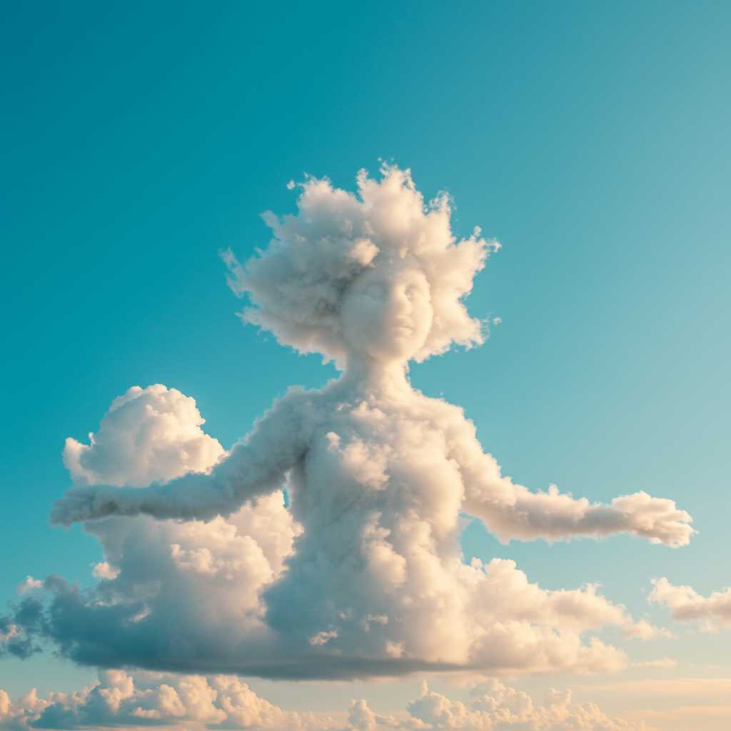 What would it look like if a person was made of clouds?