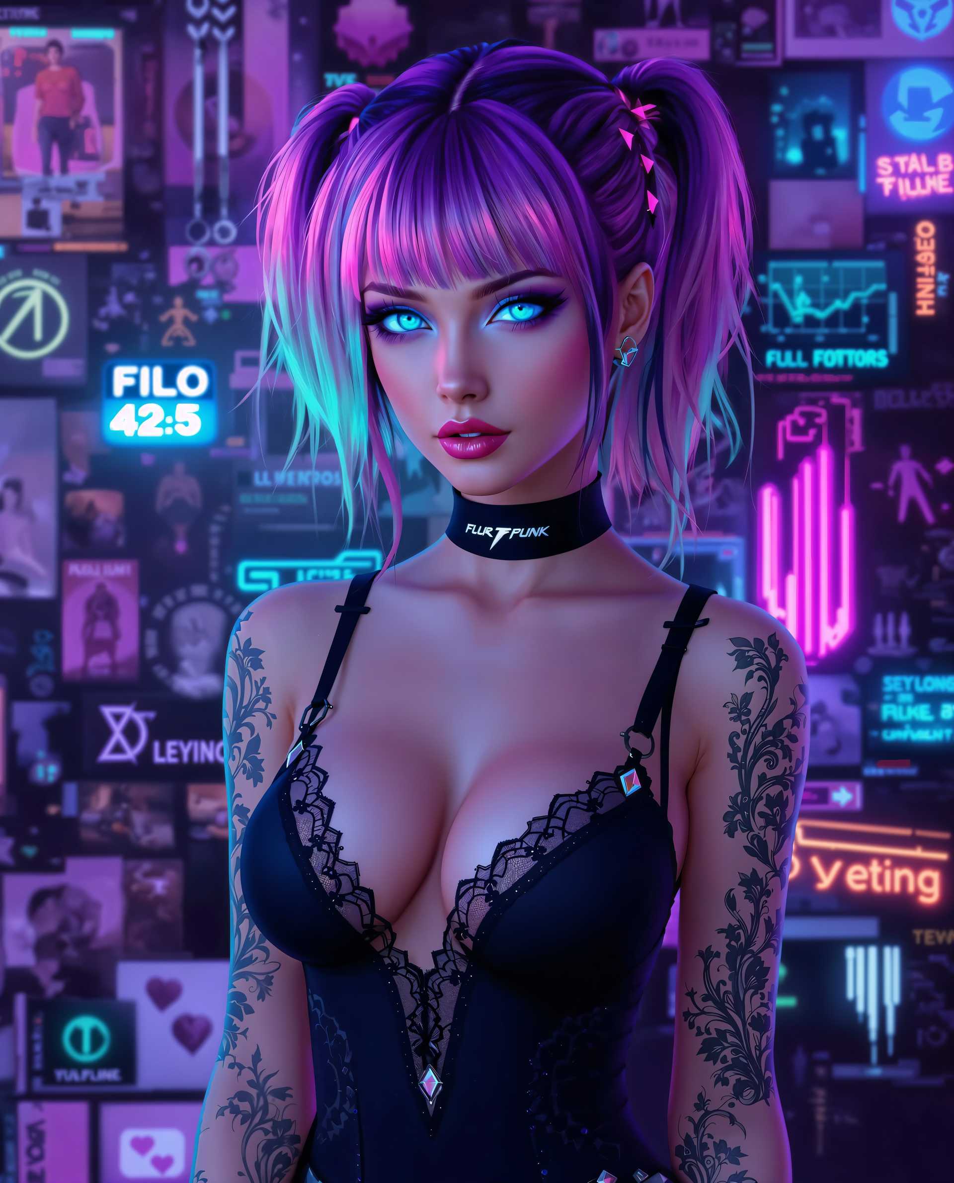 Neon Cyberpunk Muse