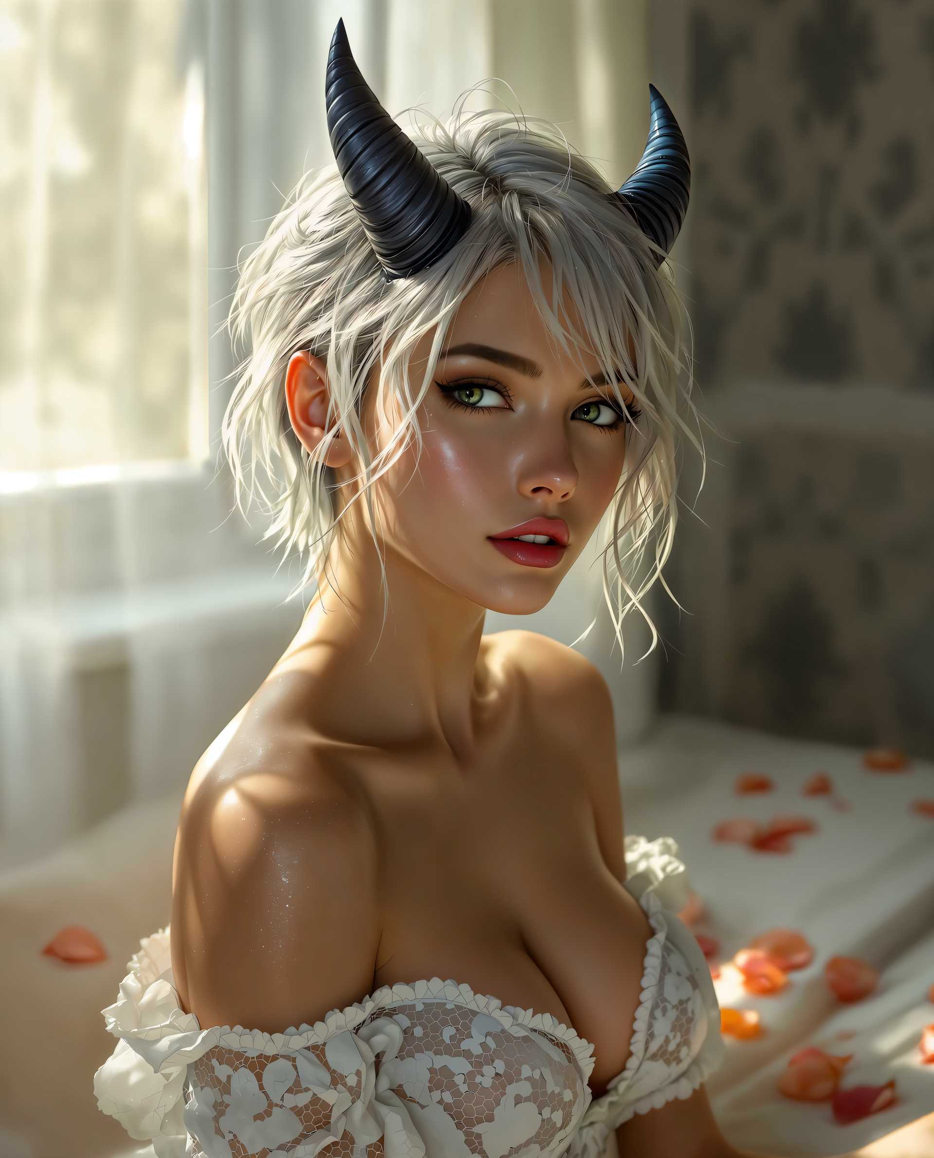 Ethereal Beauty with Horns