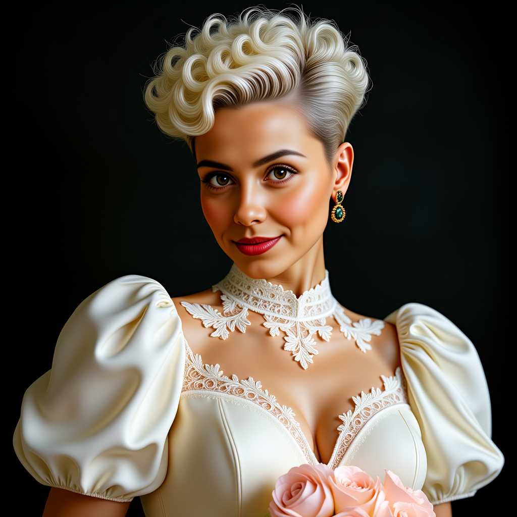 Elegance in White: A Digital Portrait