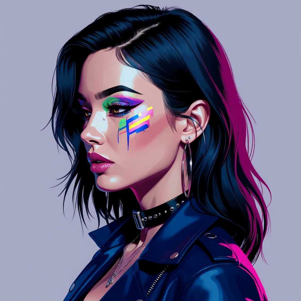 AI-generated image: Portrait series with neutral background