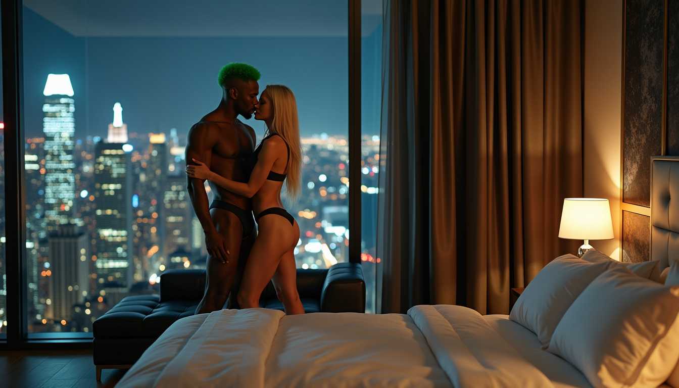 AI-generated image: A breathtaking ultra-high-resolution image capturing an intimate and powerful scene of two striking