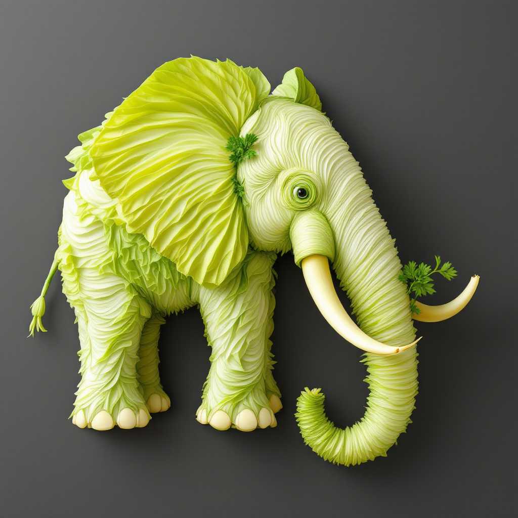 AI-generated image: This image is a highly detailed and imaginative piece of food art. The subject of the artwork is an