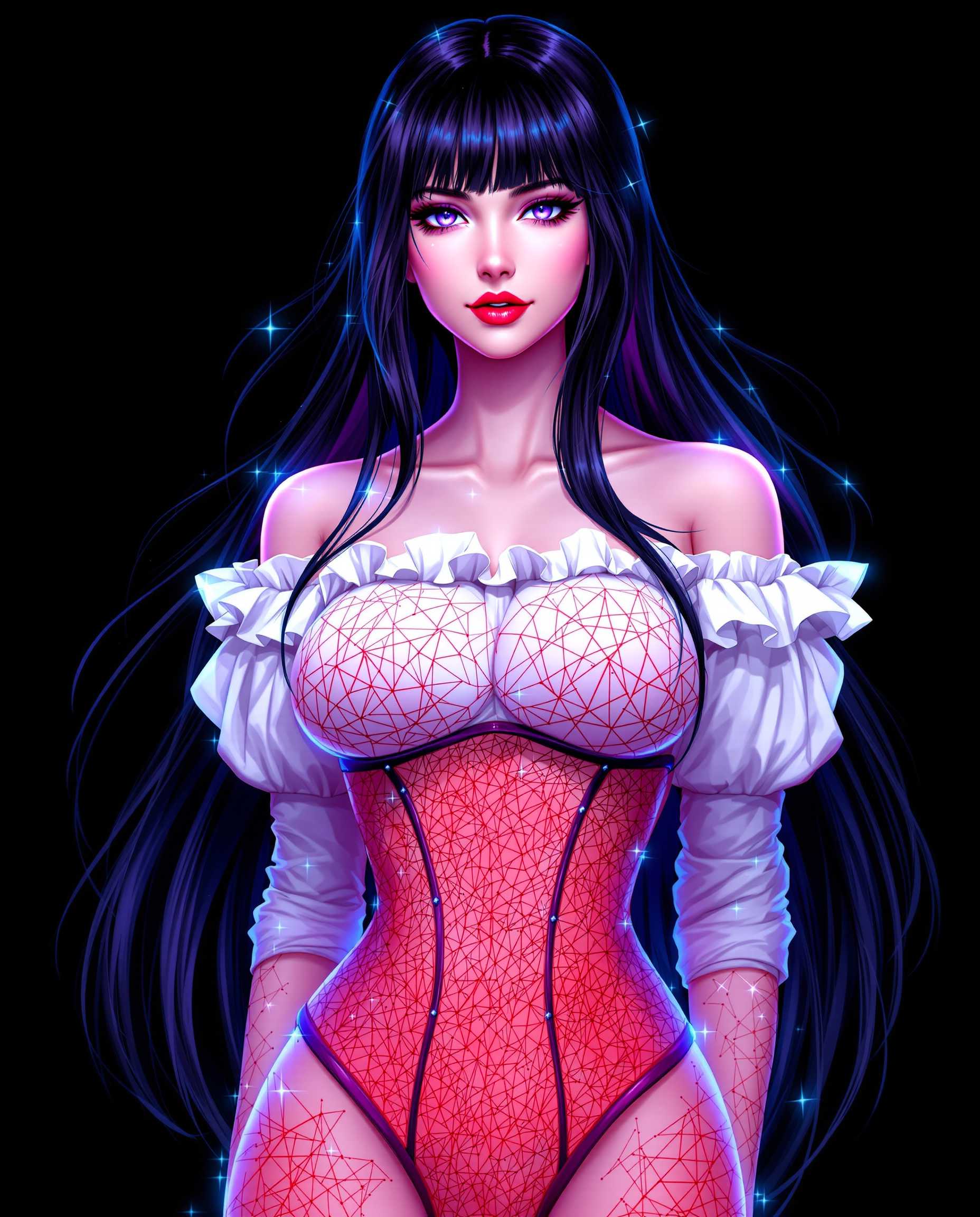 AI-generated image: This is a realistic photo (photograph) of a female real person digital illustration that features a