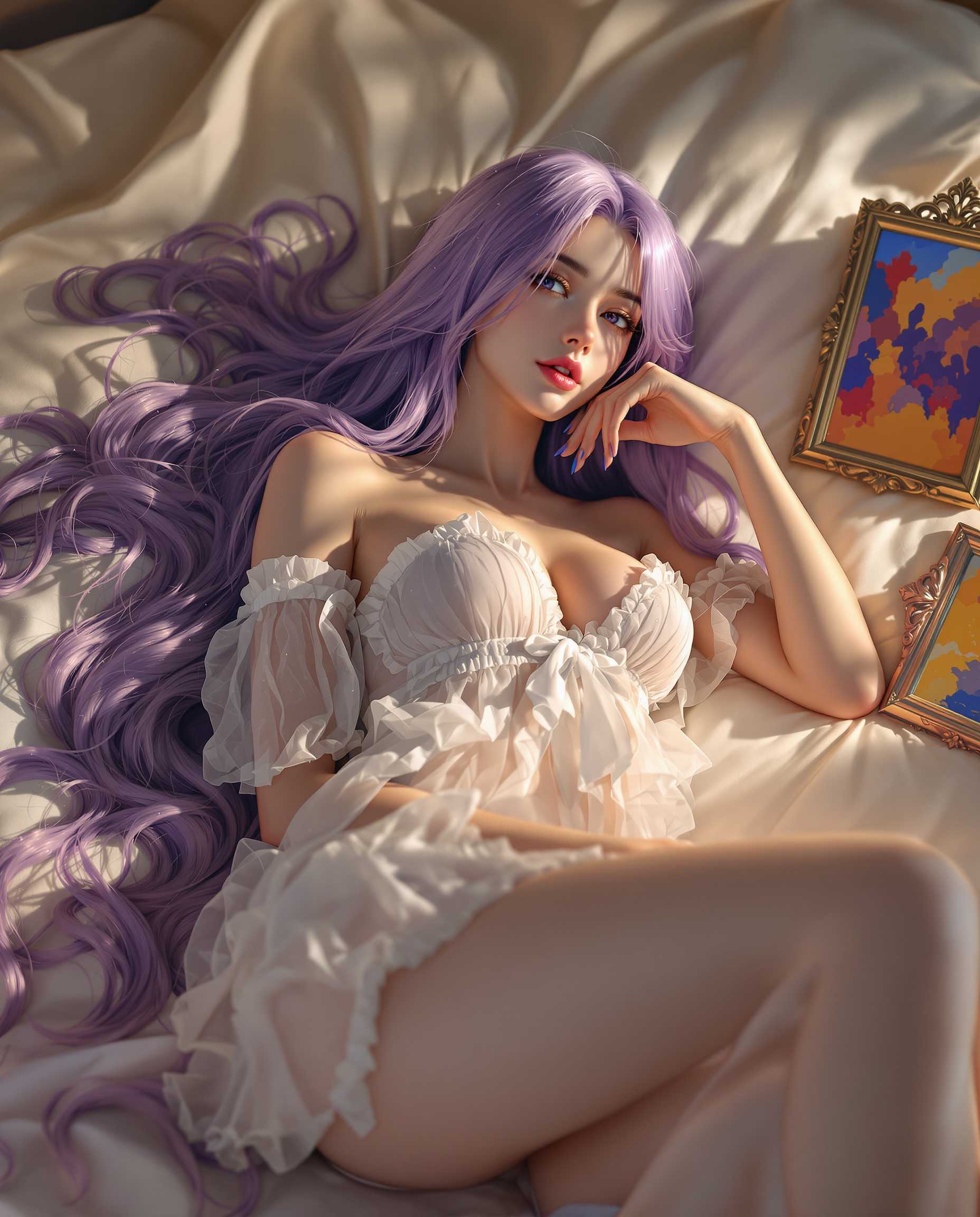 AI-generated image: A stunning photorealistic portrait of a female character, captured as if through a DSLR camera with 