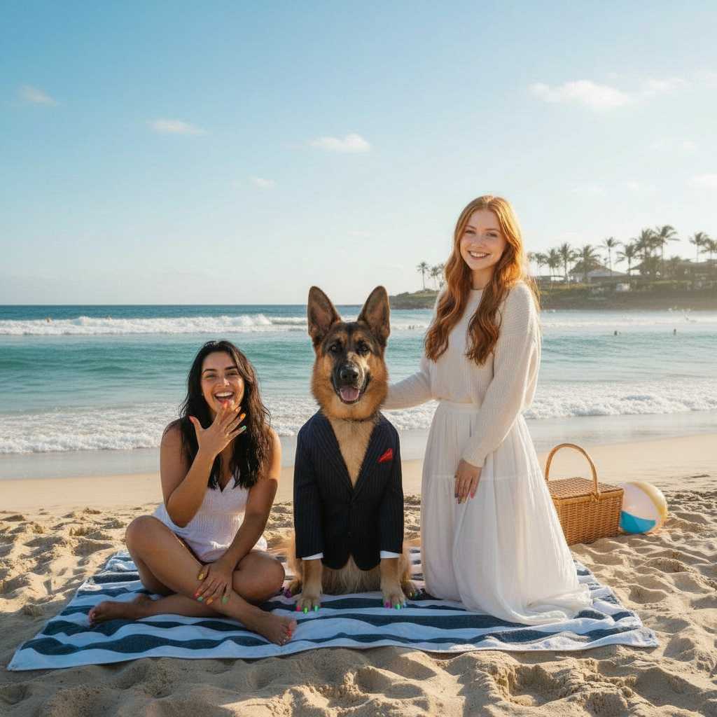 make the dog a german shepherd (edited with Google Nano Banana)