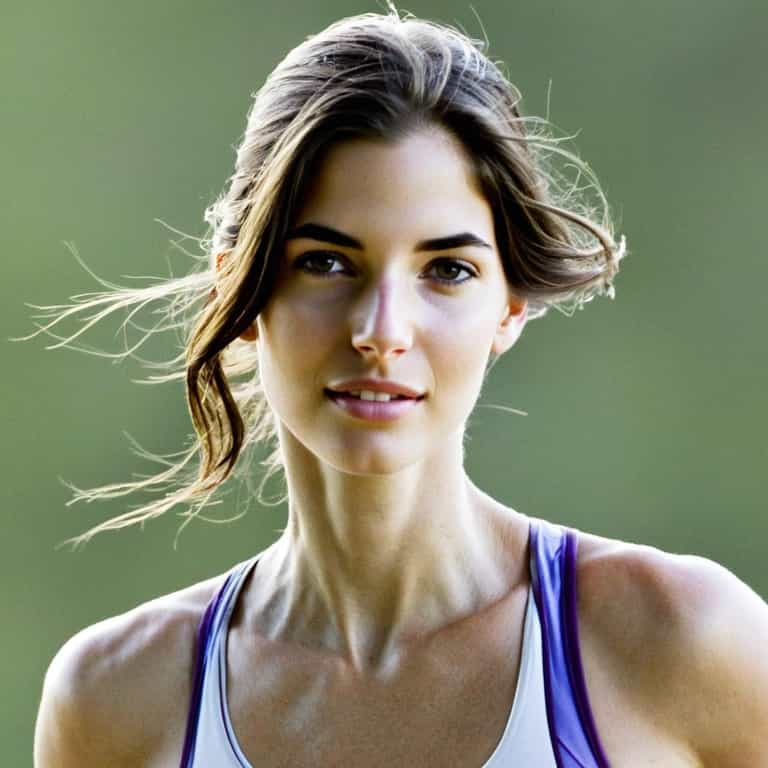 Portrait of a Woman with a Sporty Tank Top