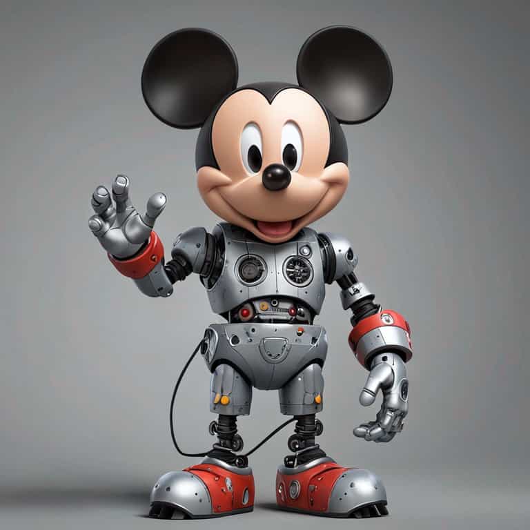 Robotic Mickey Mouse A Fusion of Disney Icon and Technological Marvel