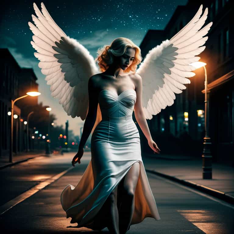 An Angelic Evening in the Cityscape
