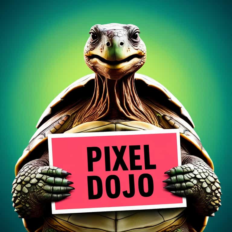 Pixel Dojo Tortoise A Whimsical Digital Creation