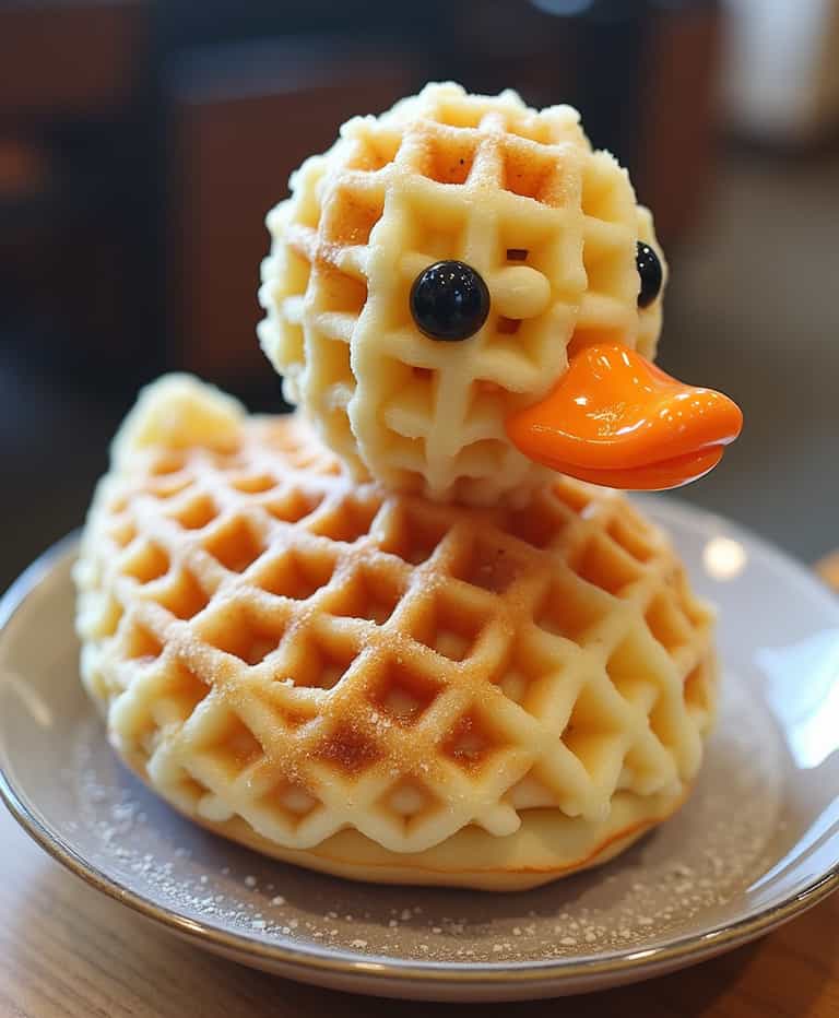 Adorable DuckShaped Waffle with a Touch of Whimsy