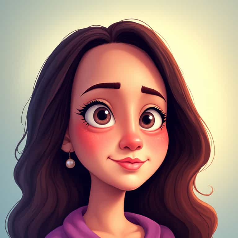 Digital Illustration of a Female Character with a Pearl Earring