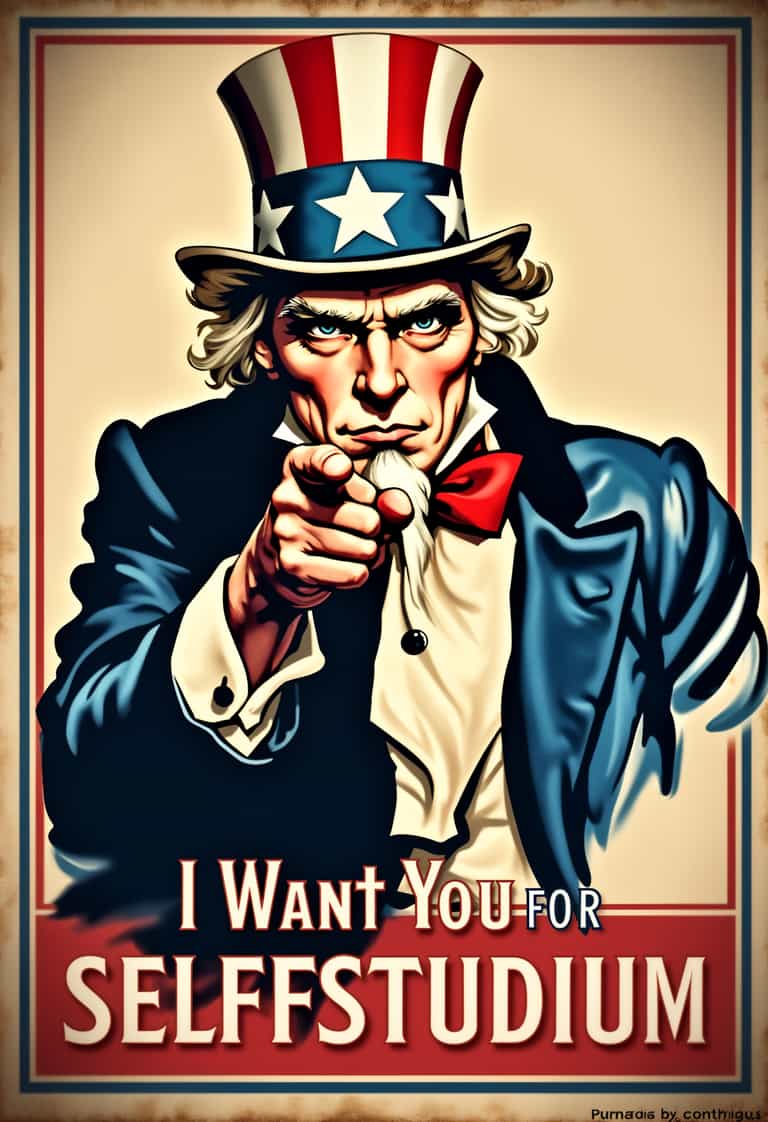 I Want You for SelfStudy A Motivational Poster