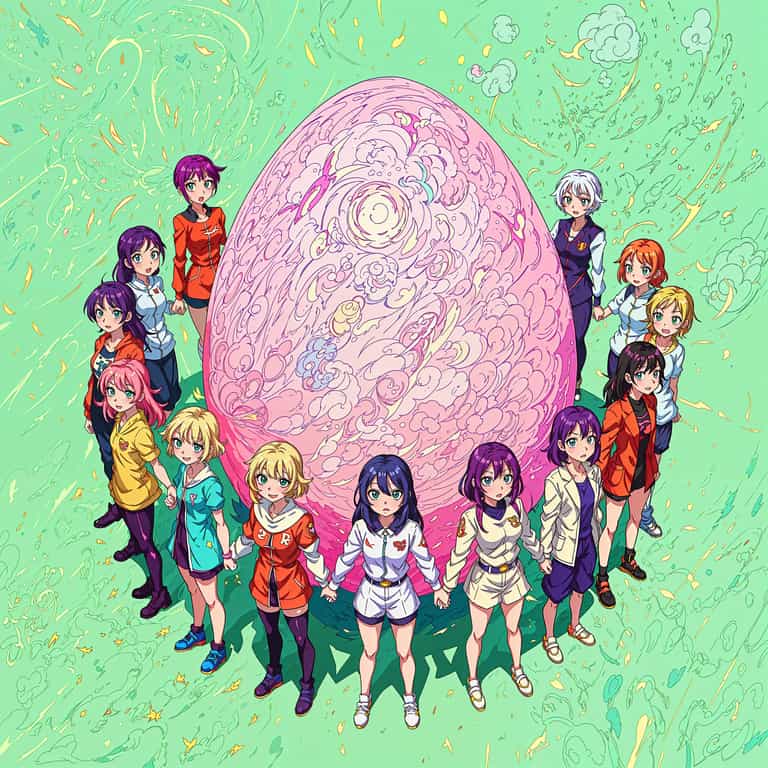 **The Enigmatic Egg and the Twelve Guardians**