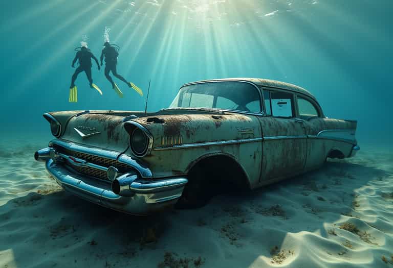 Sunken Relic: Divers Explore an Underwater Time Capsule