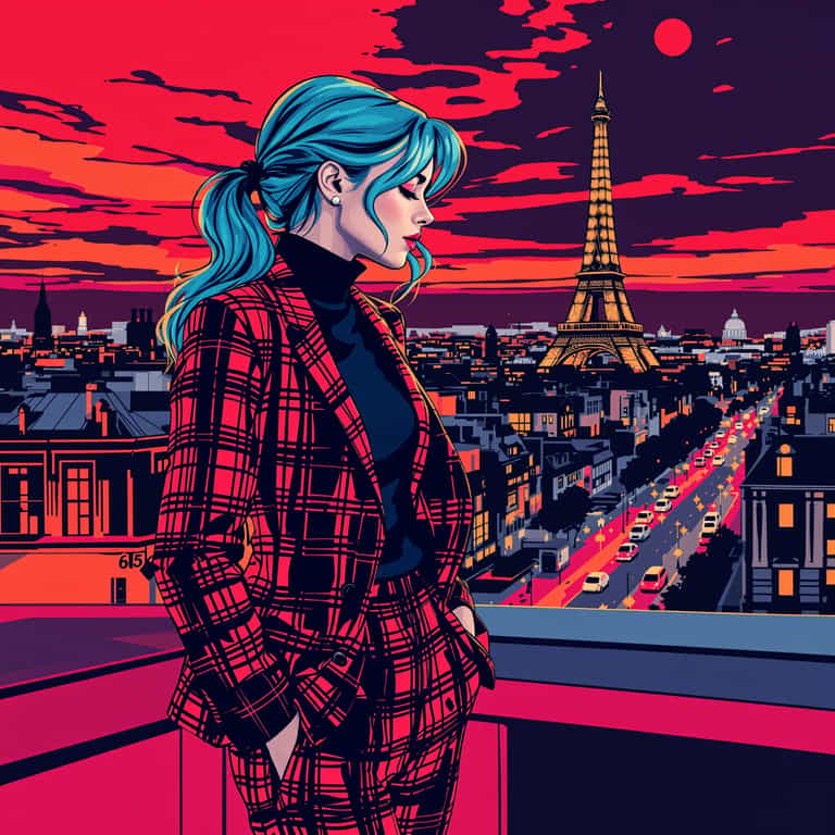 Sunset Over Paris: A Modern Muse
