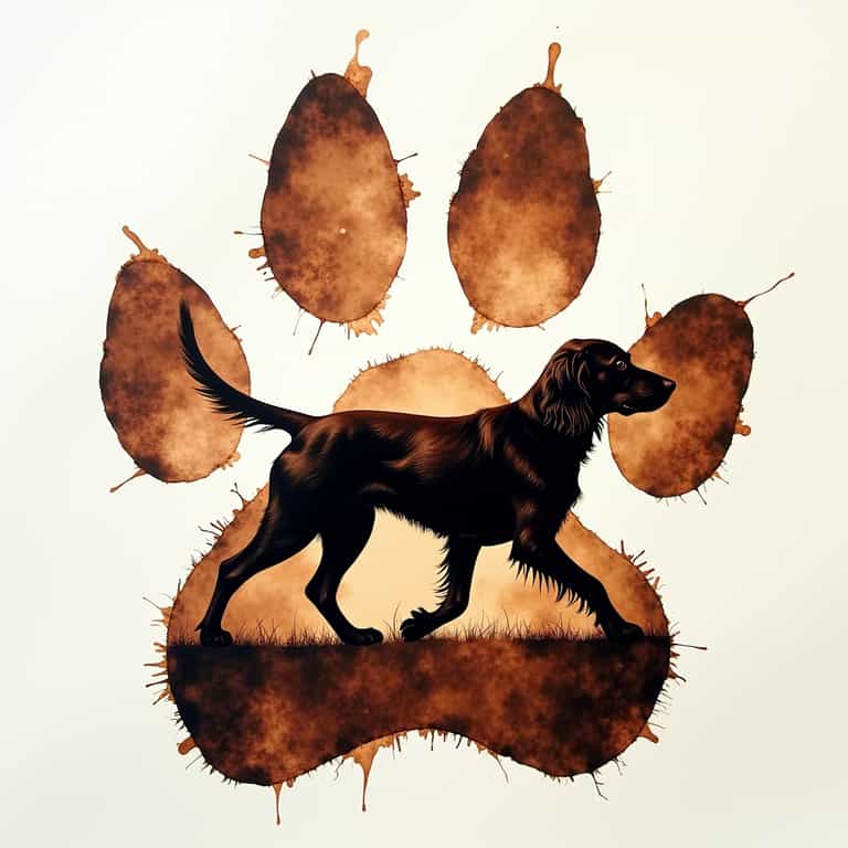 Silhouette in a Coffee Paw Print