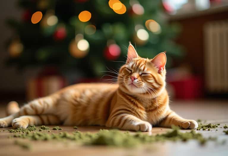 Festive Feline Relaxation