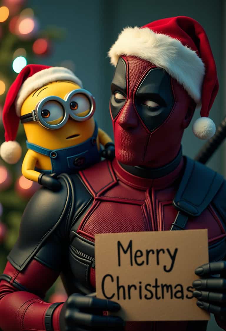 Deadpool and Minion's Festive Greeting