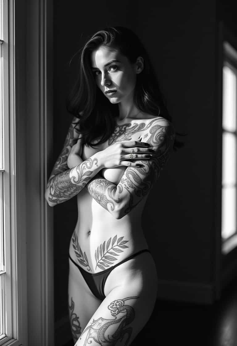 **Illuminated Ink: A Study in Light and Shadow**
