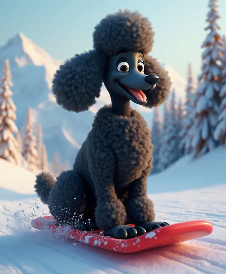 Snowboarding Poodle: A Winter Adventure