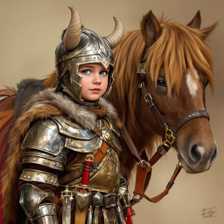 Young Warrior and Steed