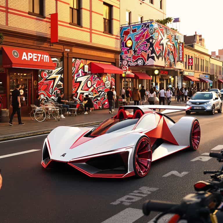Futuristic Drive Through Urban Art