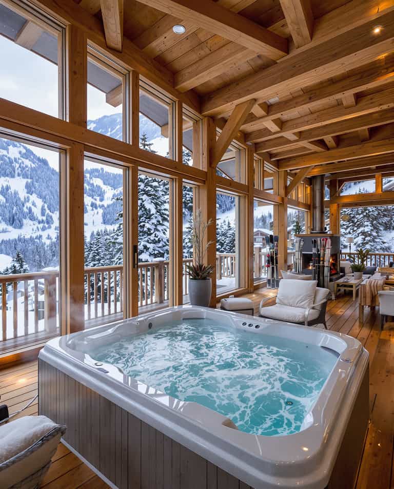 **Mountain Retreat: Luxury Hot Tub with Alpine Views**