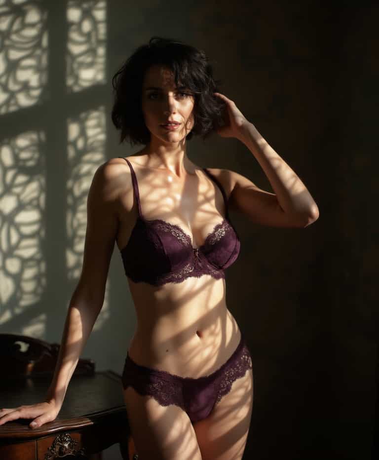 Intimate Elegance: Shadows and Lace