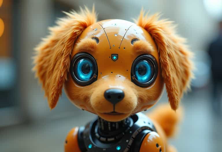 Futuristic Robotic Canine Portrait