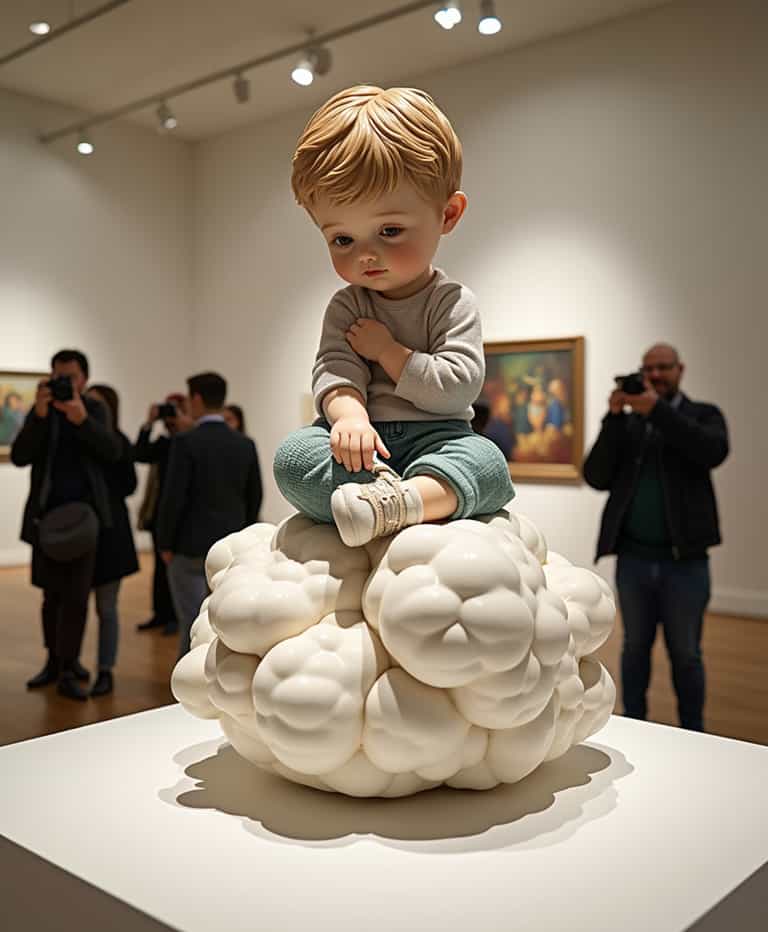 Child on a Cloud: A Gallery Dreamscape