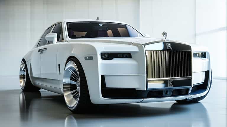 Elegance in White: A Modern Luxury Sedan