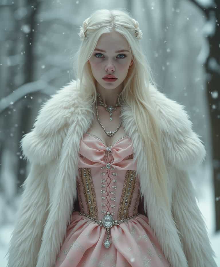 **Snow Queen in the Enchanted Forest**