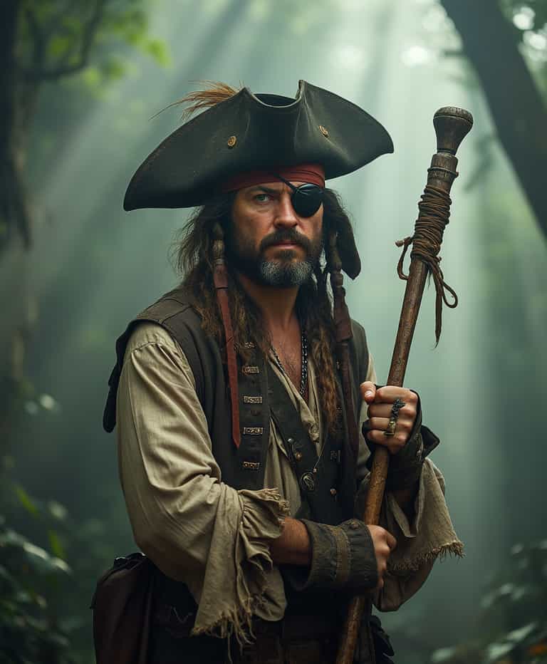 Pirate in the Misty Forest