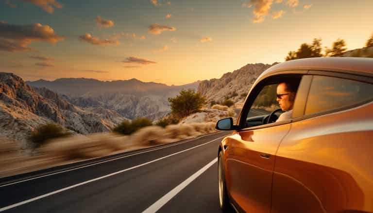 Sunset Drive: Journey Through the Mountains