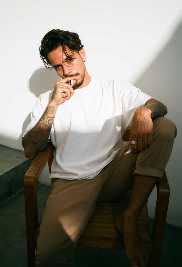 Contemplative Moment in Sunlight
