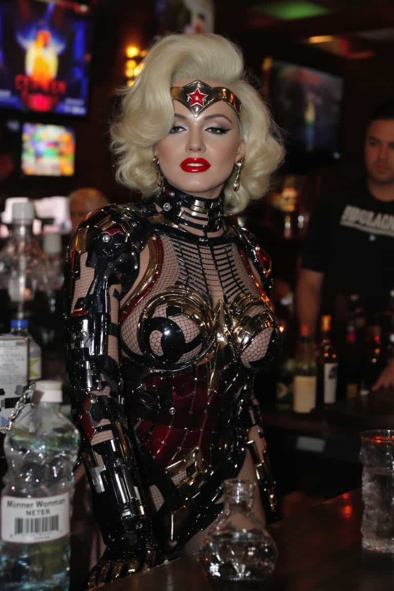 Futuristic Fusion: Wonder Woman Meets Iron Man