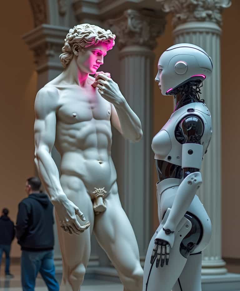 Timeless Encounter: Classical Art Meets Modern Robotics
