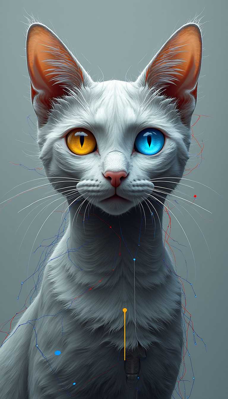 Cybernetic Cat: A Study in Contrast
