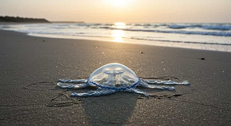 Sunset Strand: The Solitude of a Jellyfish