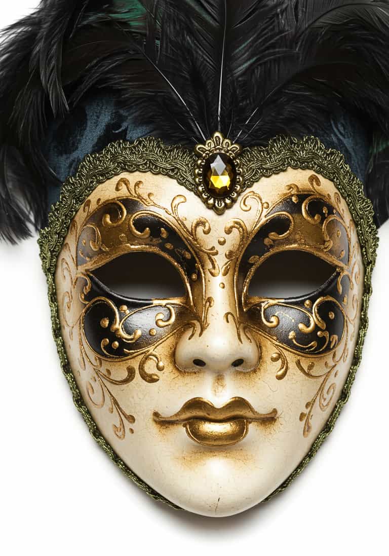 Elegant Venetian Carnival Mask