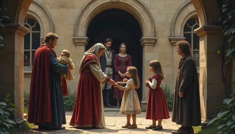 A Medieval Courtyard Gathering