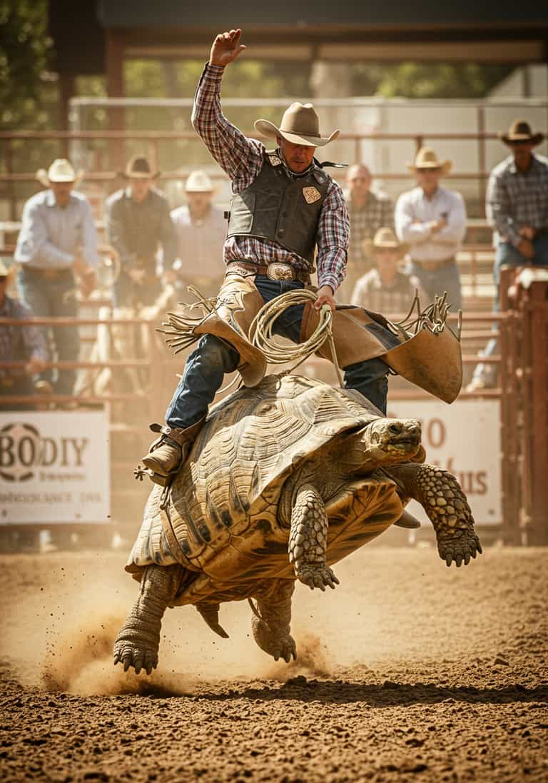 Rodeo Reimagined: The Tortoise Rider