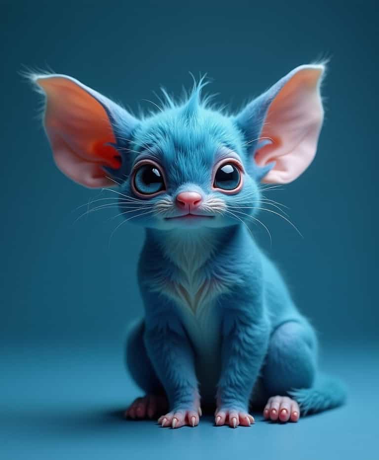 Curious Blue Creature